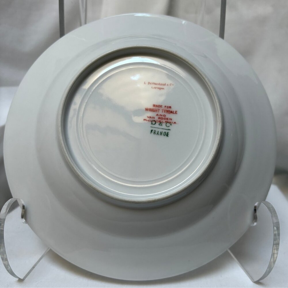 Vintage Limoges Bowl/Saucer - L. Bernardaud & Co -The Fontenay Pattern - Picture 3 of 6